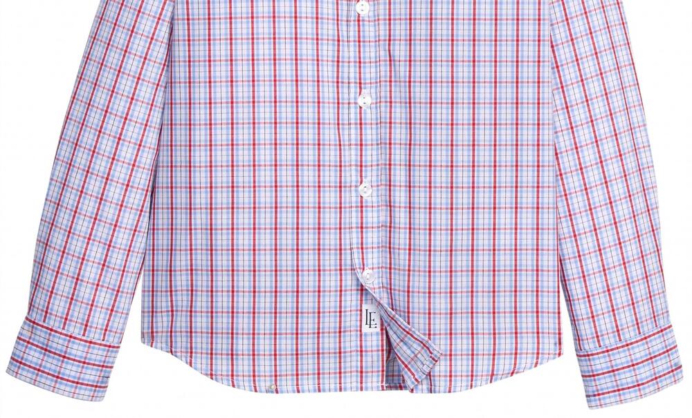 NEW LITTLE ENGLISH kids' button down shirt in patriotic plaid